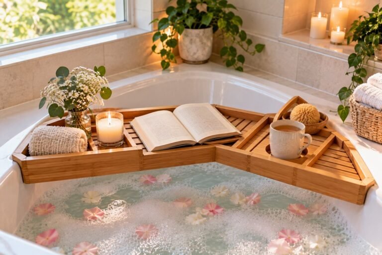 The Best Bath Tray for a Corner Tub