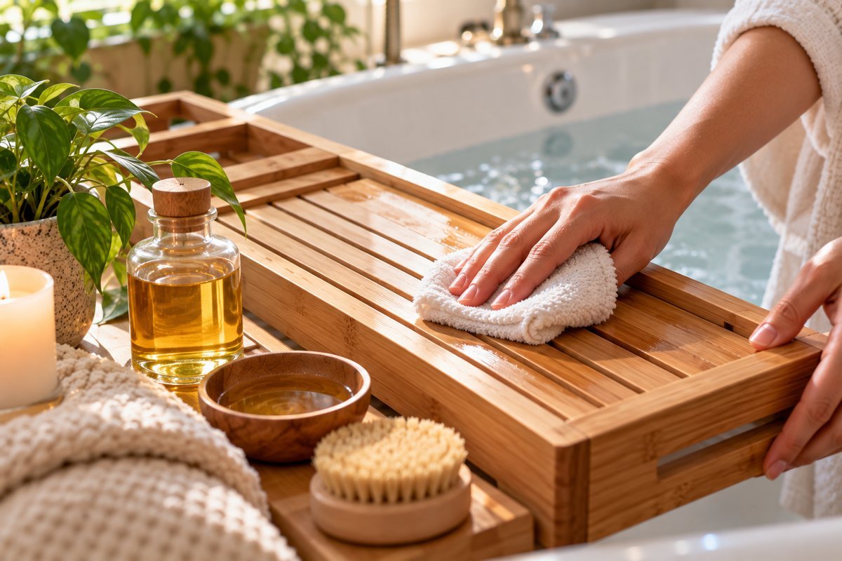 How to remove mold and black spots safely - Bathtub Tray