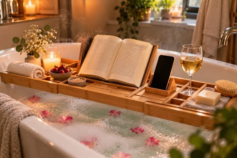 What to Put on a Bath Tray: 10 Essentials