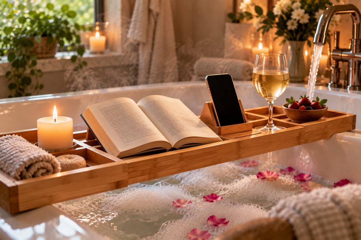 What to add for a couples bath - Bathtub Tray