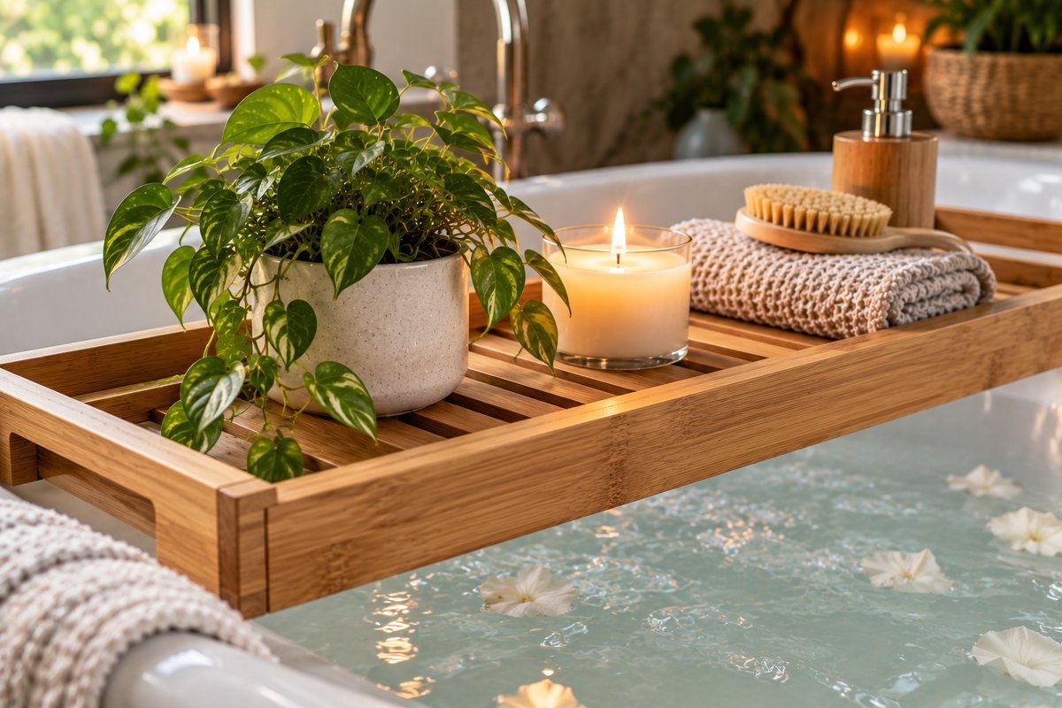bamboo bath trays