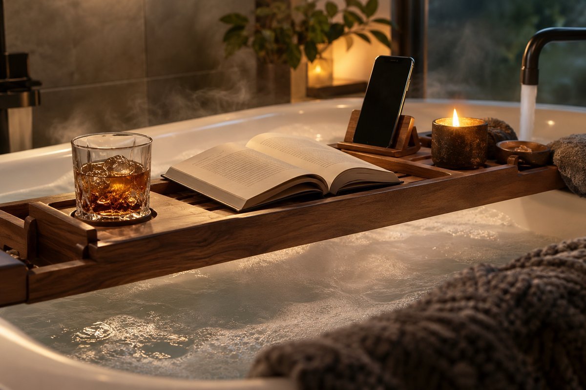 The best bath trays for men - Bathtub Tray