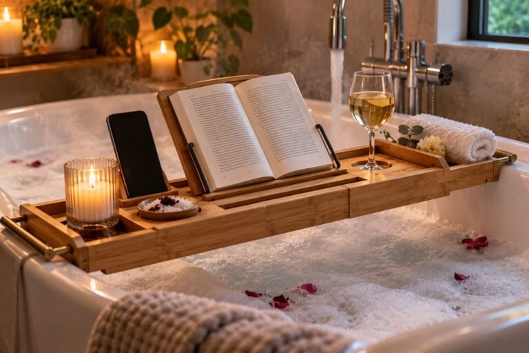 Best Bath Trays With a Book Stand or Reading Rack