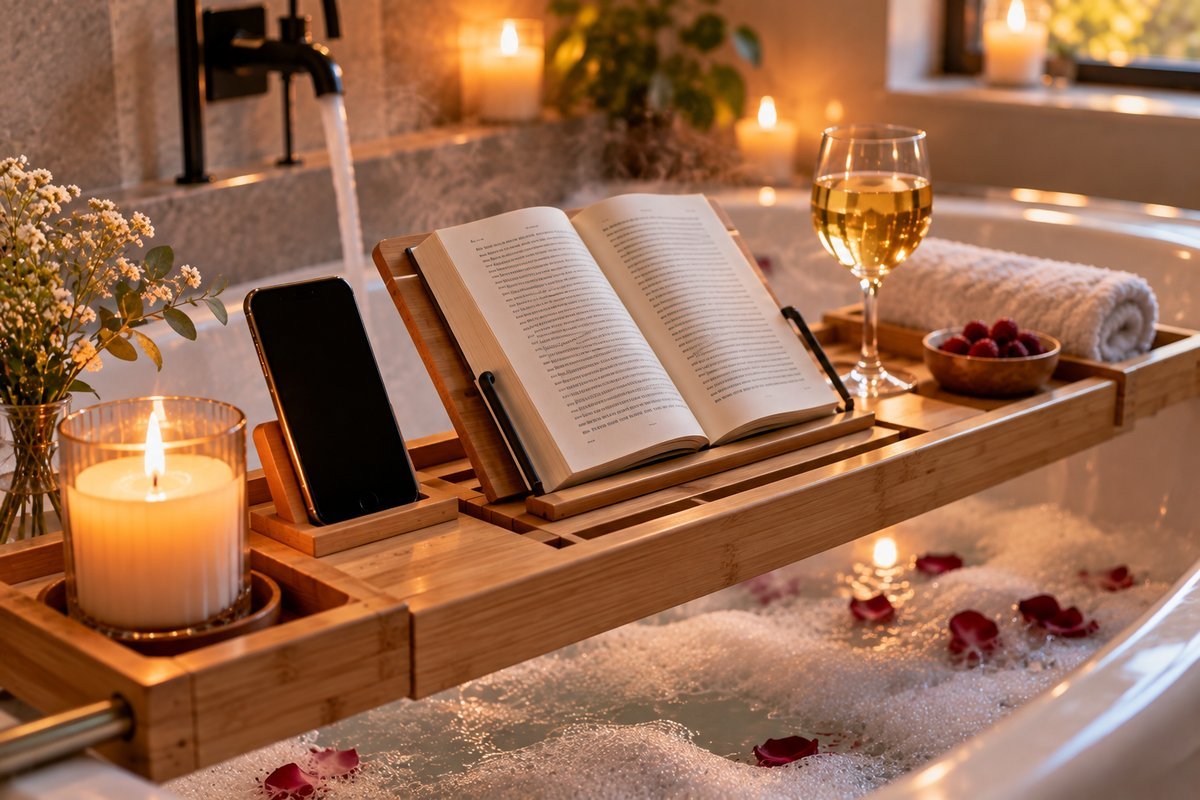 The best trays with a candle holder - Bathtub Tray