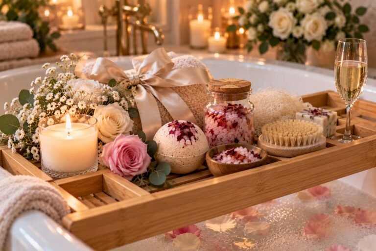 Bridal Shower and Wedding Bath Gifts With a Caddy