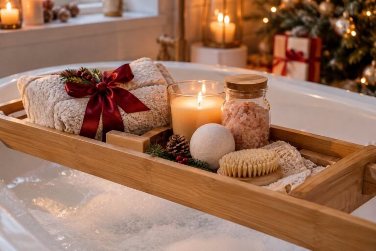 Christmas Spa Gift Sets With a Bath Caddy